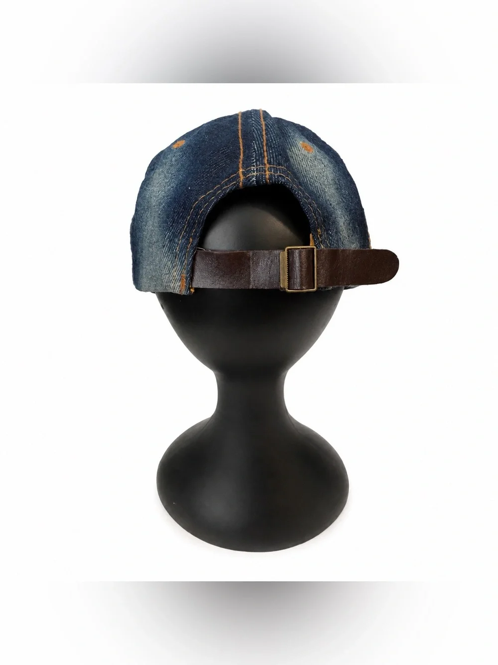 Y2K Washed Denim Hat With Rhinestone Detail & Gemstone Butterfly Accent